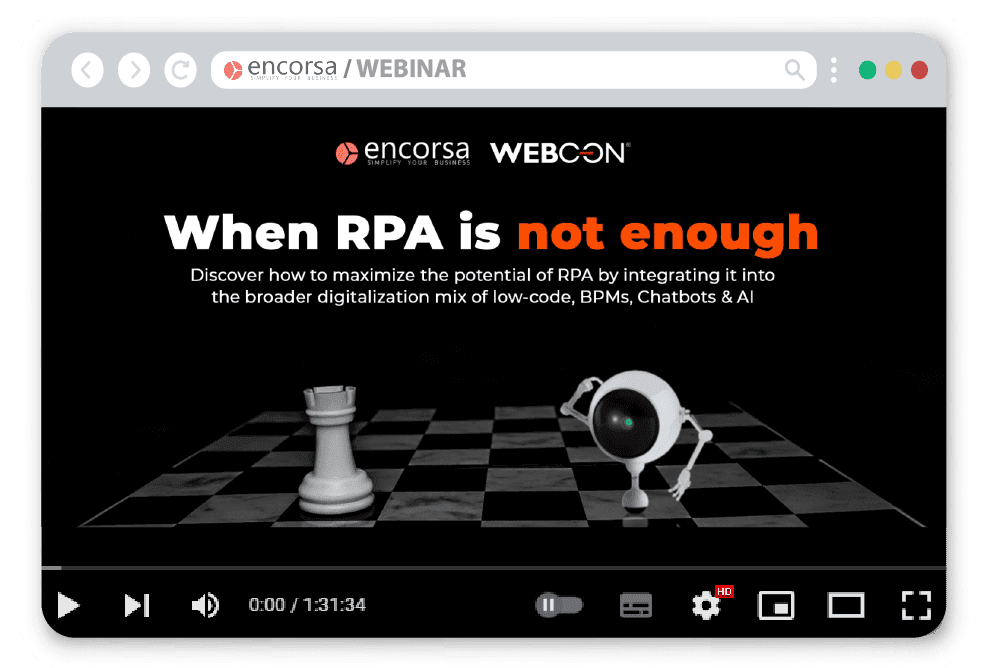 Webinar: „Why RPA is not enough”