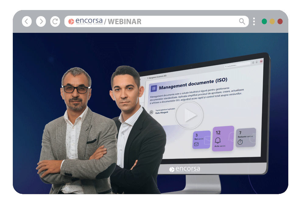 Webinar: Automatizarea proceselor ISO pentru companii –  eficiență și conformitate fără compromisuri